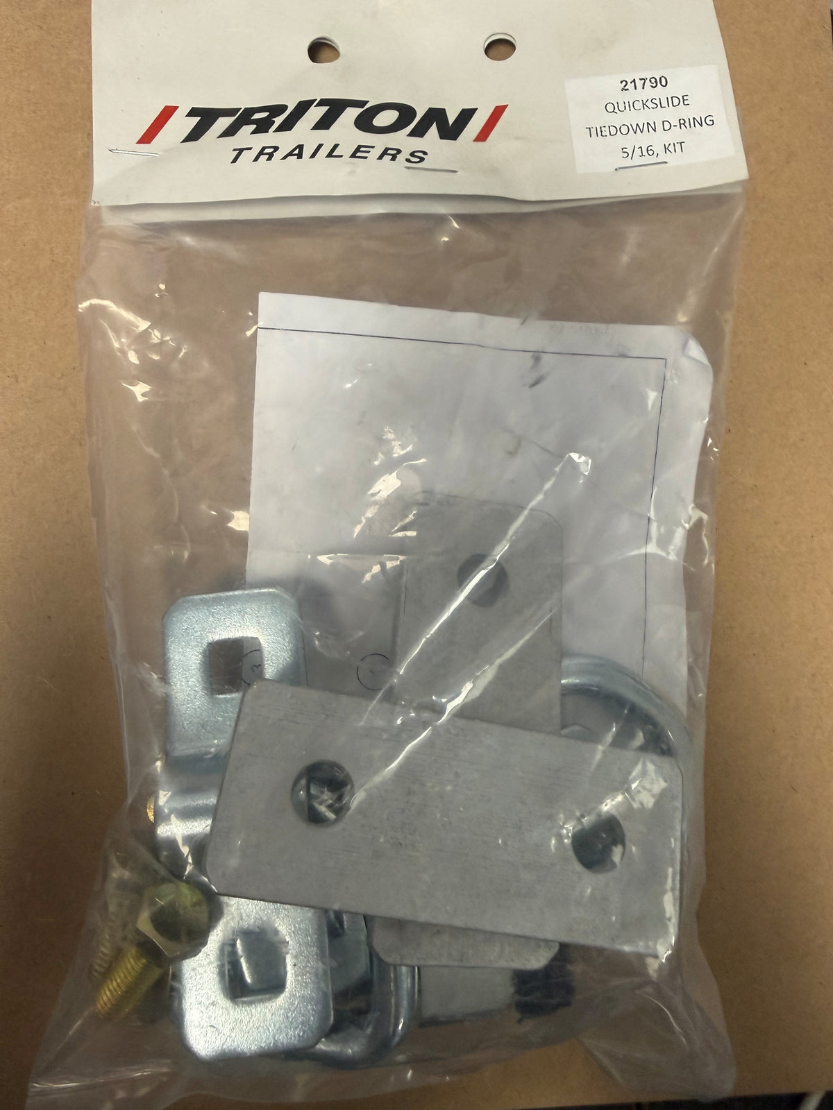 Triton Trailers Quickslide Tie Downs- D-Ring- 21790