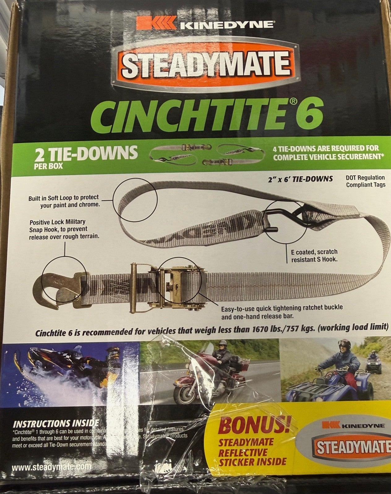 PAIR OF 2"X6' S HOOK & SNAP HOOK RATCHET STRAPS
