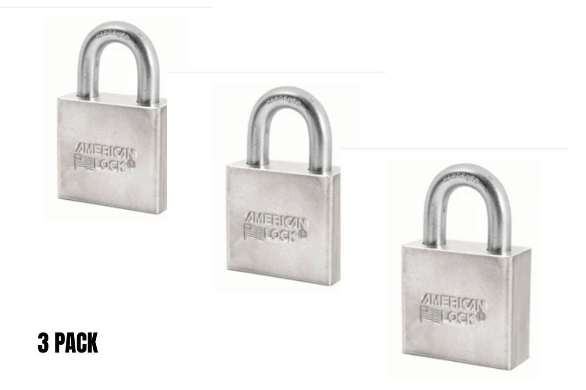Solid Steel American Padlock- 3 Padlock