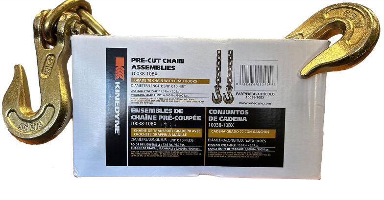 KINEDYNE 10' PRE CUT CHAIN WITH HOOKS
