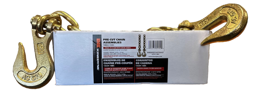 KINEDYNE 10' PRE CUT CHAIN WITH HOOKS