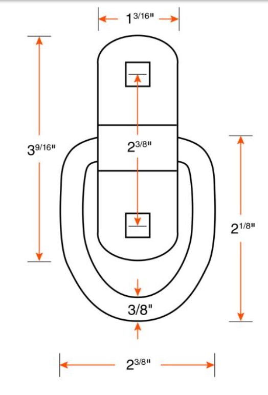 Bolt on D-Ring