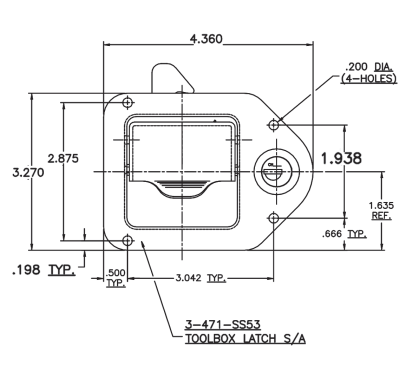 Trailer Toolbox/Tongue Box Lock