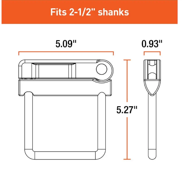 ANTI RATTLE HITCH CLAMP-2-1/2" RECEIVER