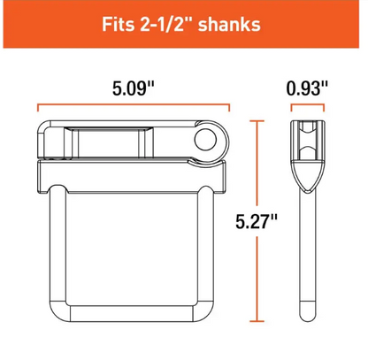 ANTI RATTLE HITCH CLAMP-2-1/2" RECEIVER