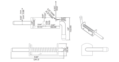 9.5" Spring Latch Bolt
