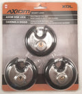 Axiom Stainless Steel Disk Locks- 3 Pack